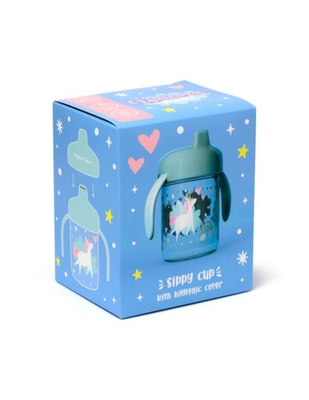 PUCKATOR - Gobelet anti - fuites avec couvercle  hygiénique Licorne pas cher|La Boite de Magie