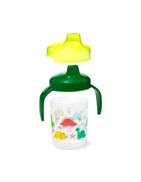 PUCKATOR - Gobelet anti - fuites avec couvercle  hygiénique Dinosaure