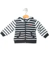 EOM -  Veste Bananova Mixte Fond Blanc Raye Indigo