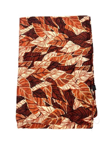 LINETA - Foulard motifs feuille brillant