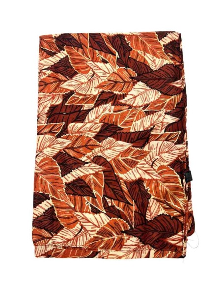 LINETA - Foulard motifs feuille brillant