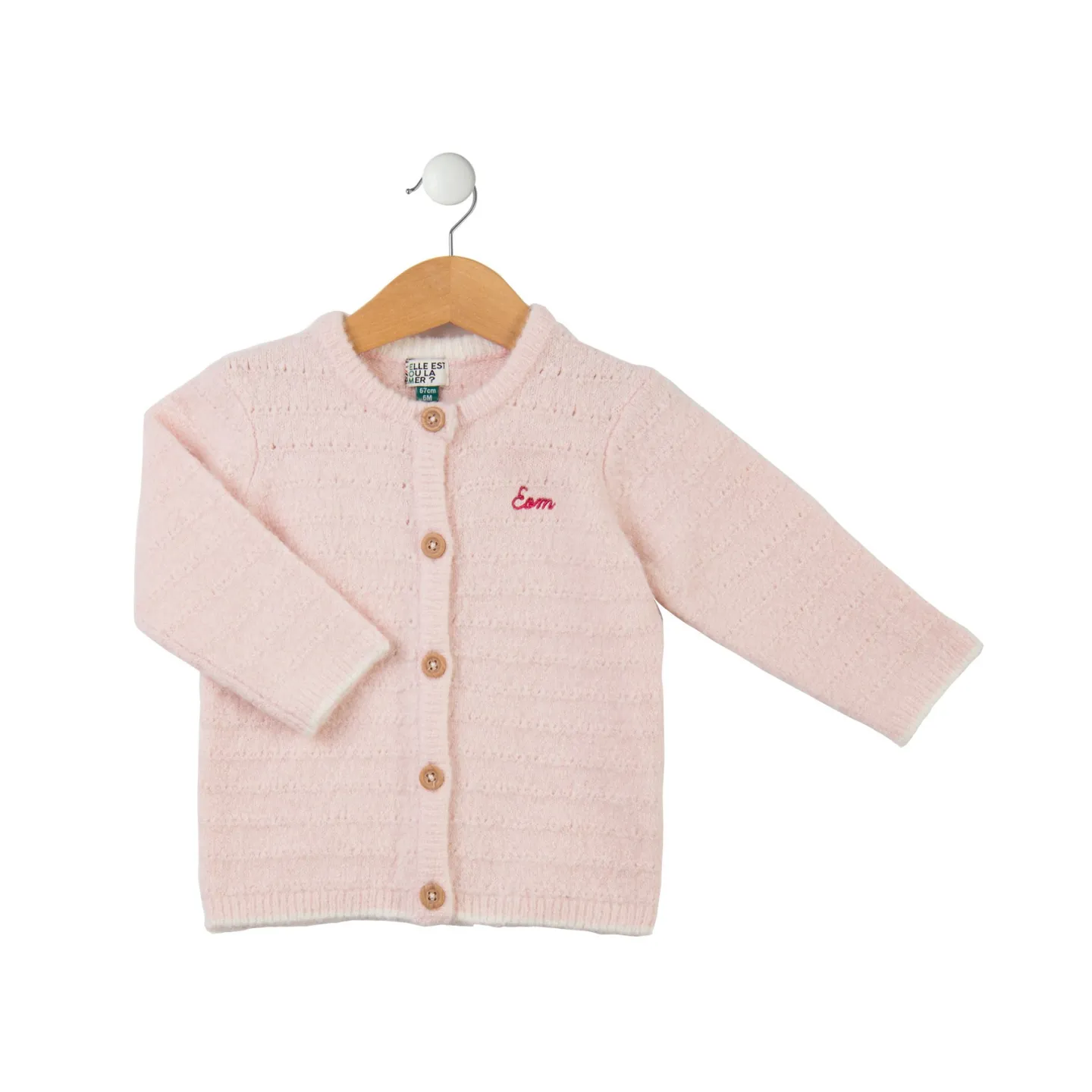 Elle est où la mer - Gilet Echardi rose