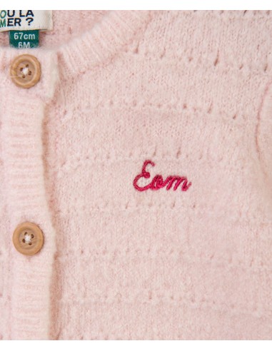 Elle est où la mer - Gilet Echardi rose