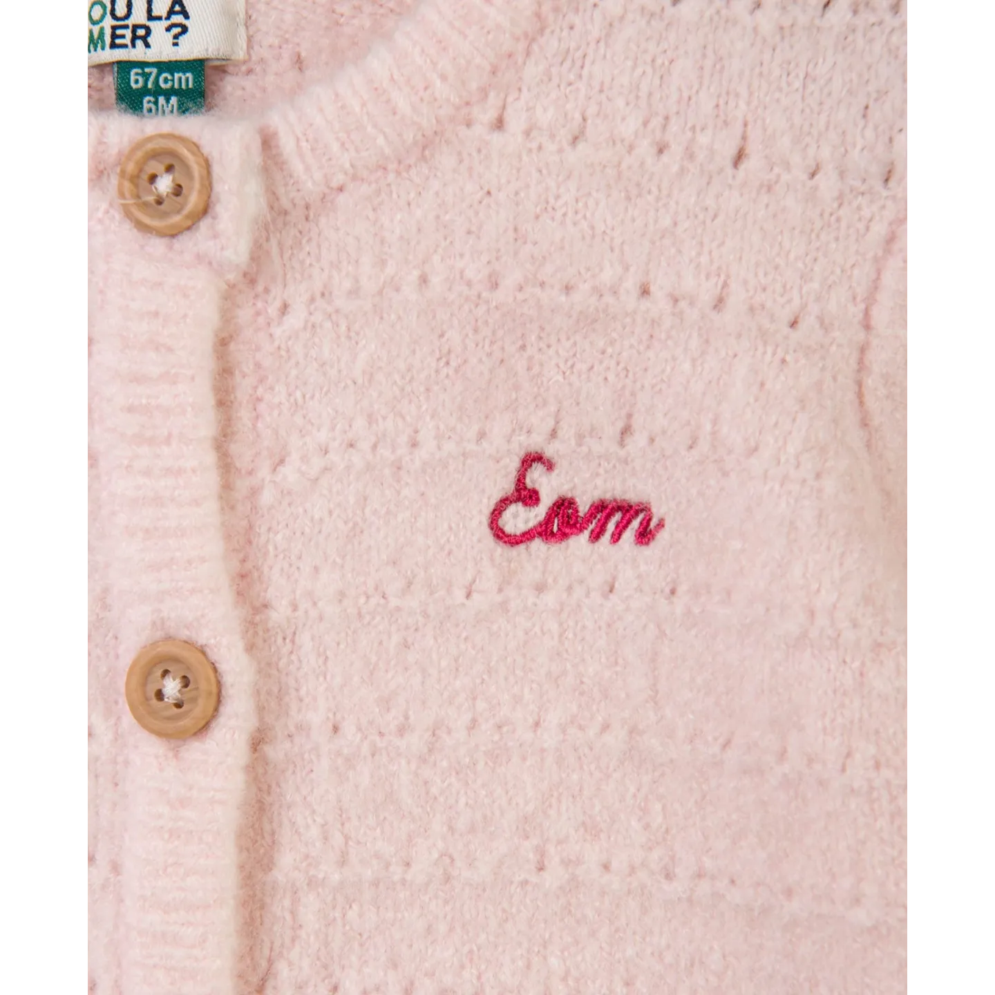 Elle est où la mer - Gilet Echardi rose