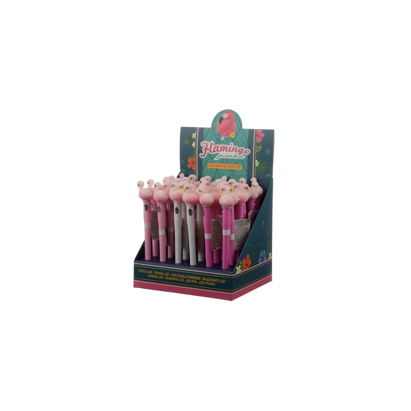 PUCKATOR - Stylo LED à Mine Fine - Flamant Rose