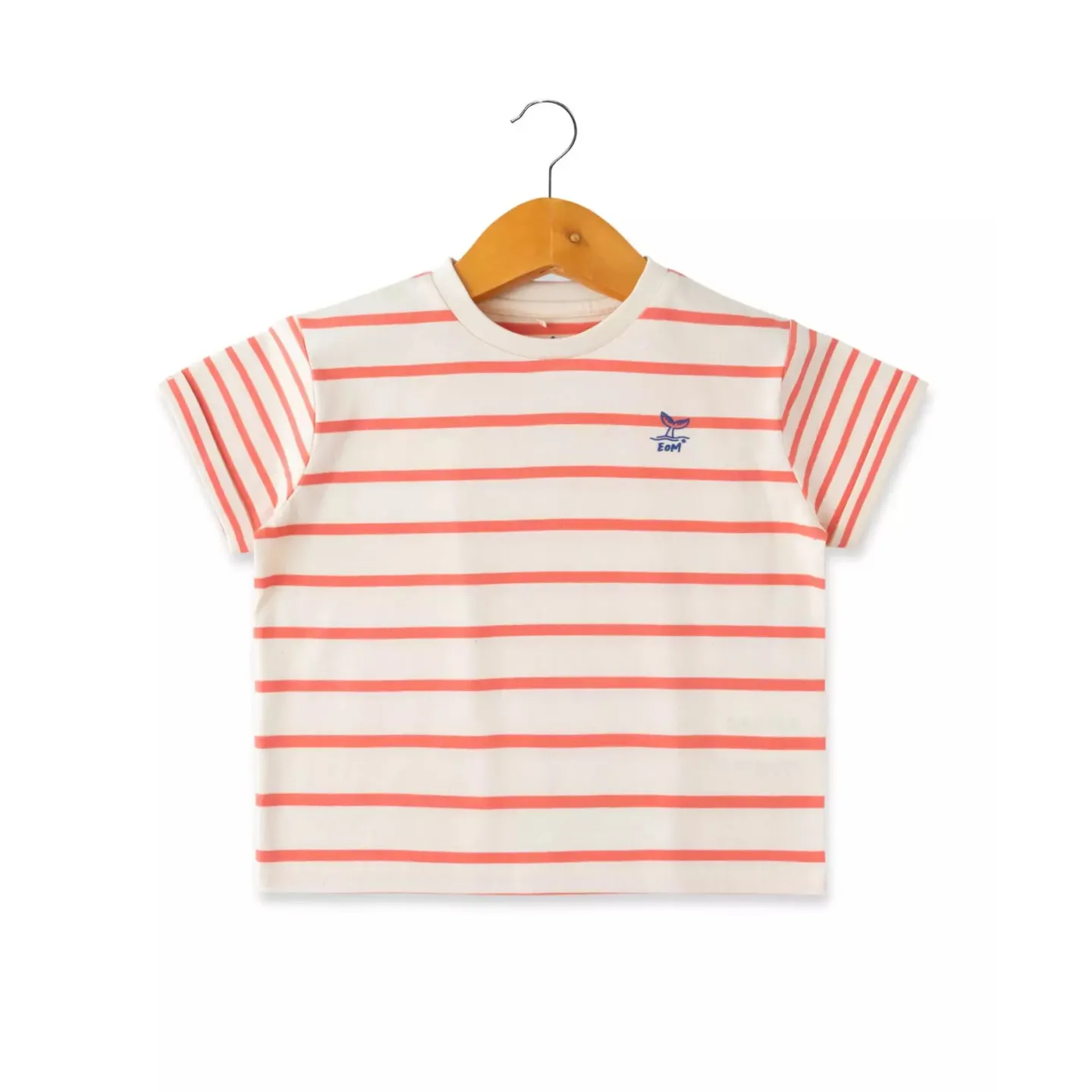 EOM - Tee-shirt Elorisao rayé corail