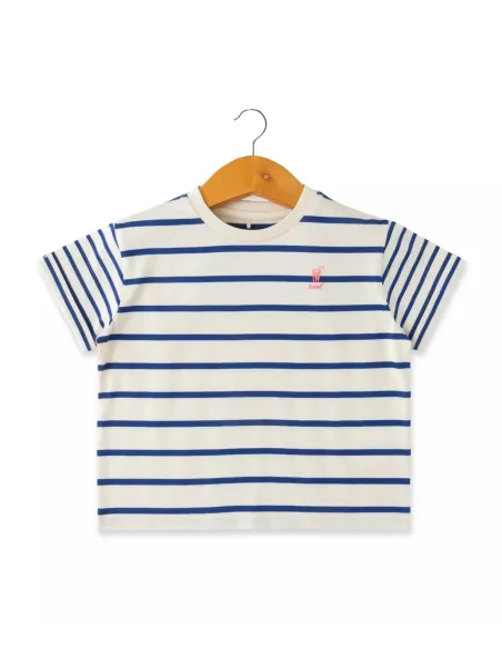 EOM - Tee-shirt Elorisao rayé bleu