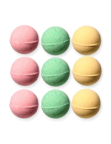 PUCKATOR - Lot de 9 Petites Boules de Bain Amande douce - Butterfly Meadows pas cher|La Boîte de Magie