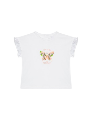 ATIVO -  T-Shirt Papillon 6-36M blanc