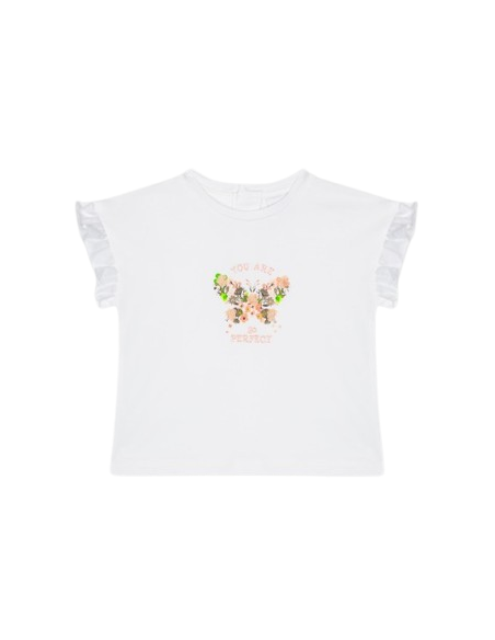 ATIVO -  T-Shirt Papillon 6-36M blanc