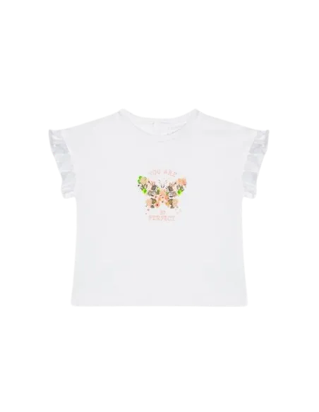 ATIVO -  T-Shirt Papillon 6-36M blanc