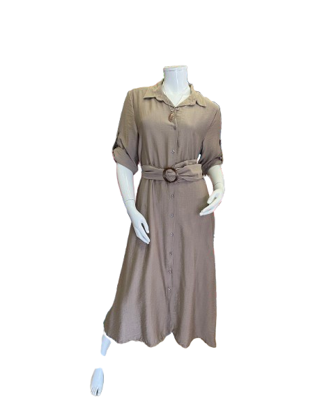 BAHE - Robe longue ceinture