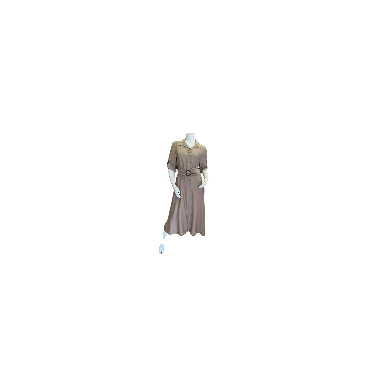 BAHE - Robe longue ceinture