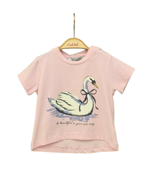 ELENA - Tee-shirt Be beautiful rose 1-4Y