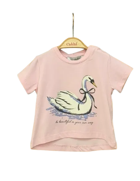 ELENA - Tee-shirt Be beautiful rose 1-4Y