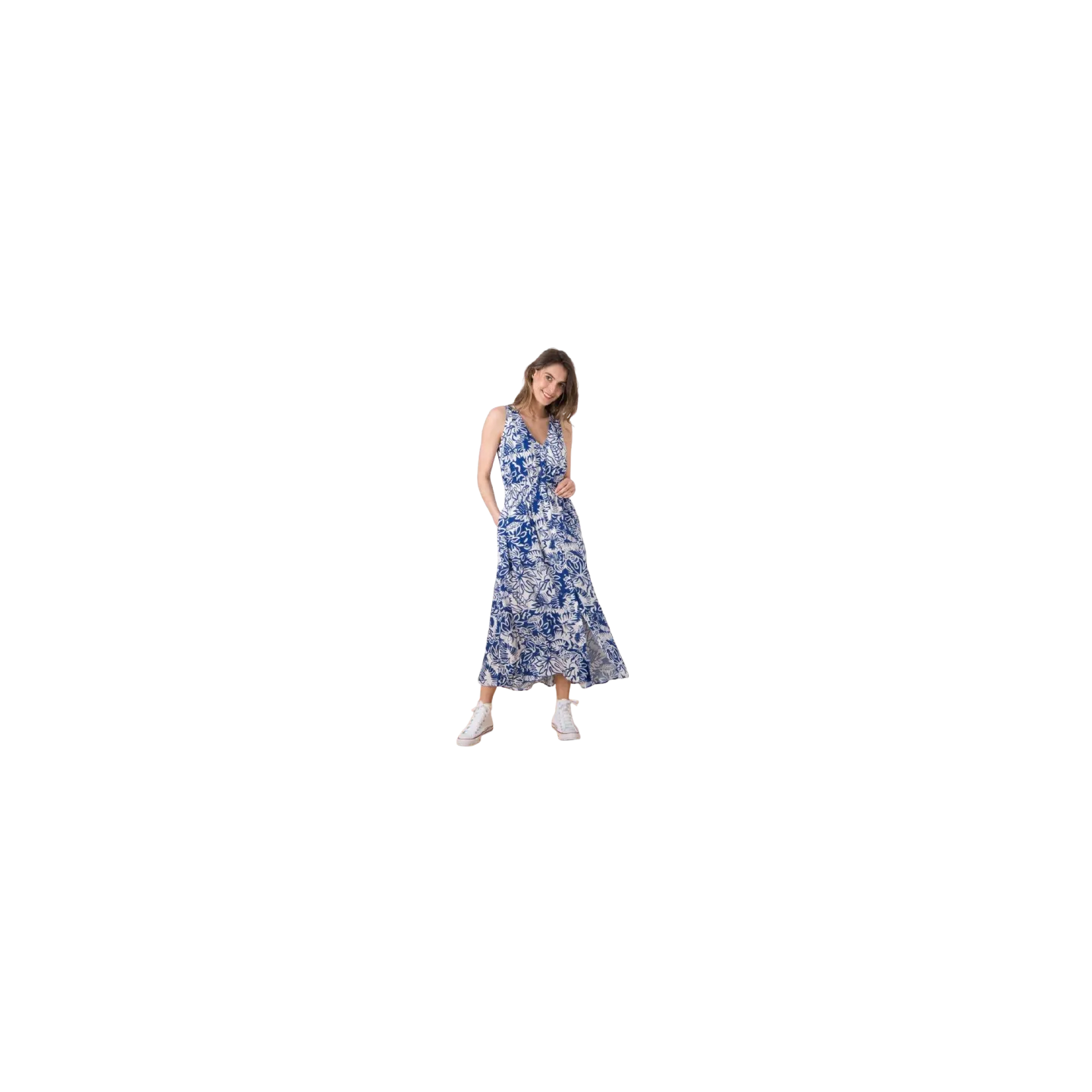 EOM - Robe RECHY bleu imrimé bleu
