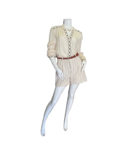 BAHE -Short  beige rayé
