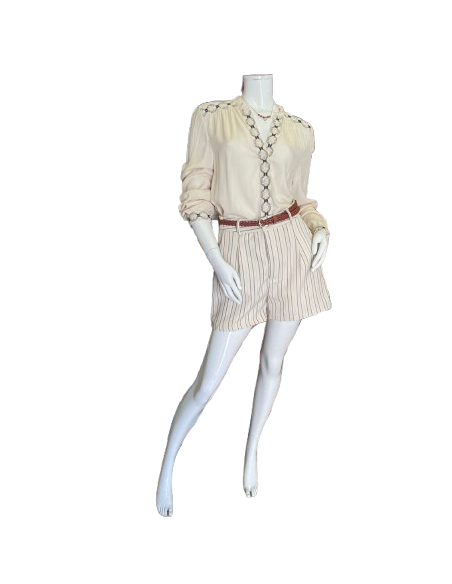 BAHE -Short  beige rayé