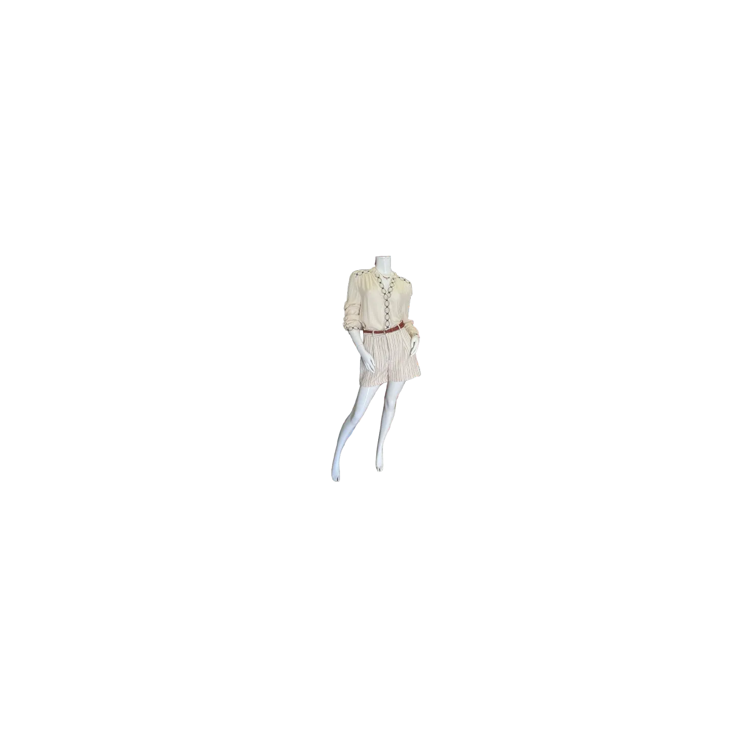 BAHE -Short  beige rayé