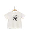 ELENA - Tee-shirt Noeud blanc 4-8 ans