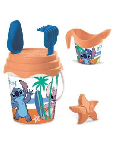 Stitch seau garni 17cm+arrosoir