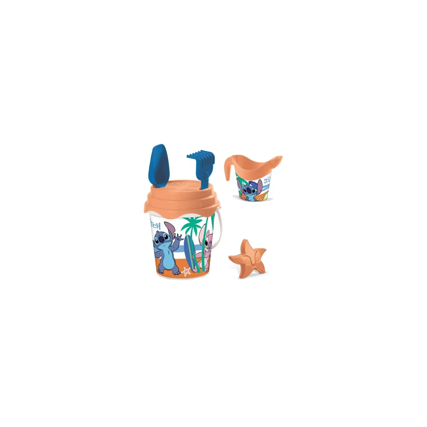 Stitch seau garni 17cm+arrosoir