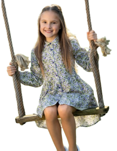 ATIVO - Robe violette olive 4 - 14 ans