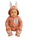 ELENA - Combi lapin  rose 3 - 12 mois