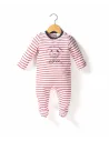 EOM - EPANDOR Pyjama pour fille et garçon blanc rayé rouge