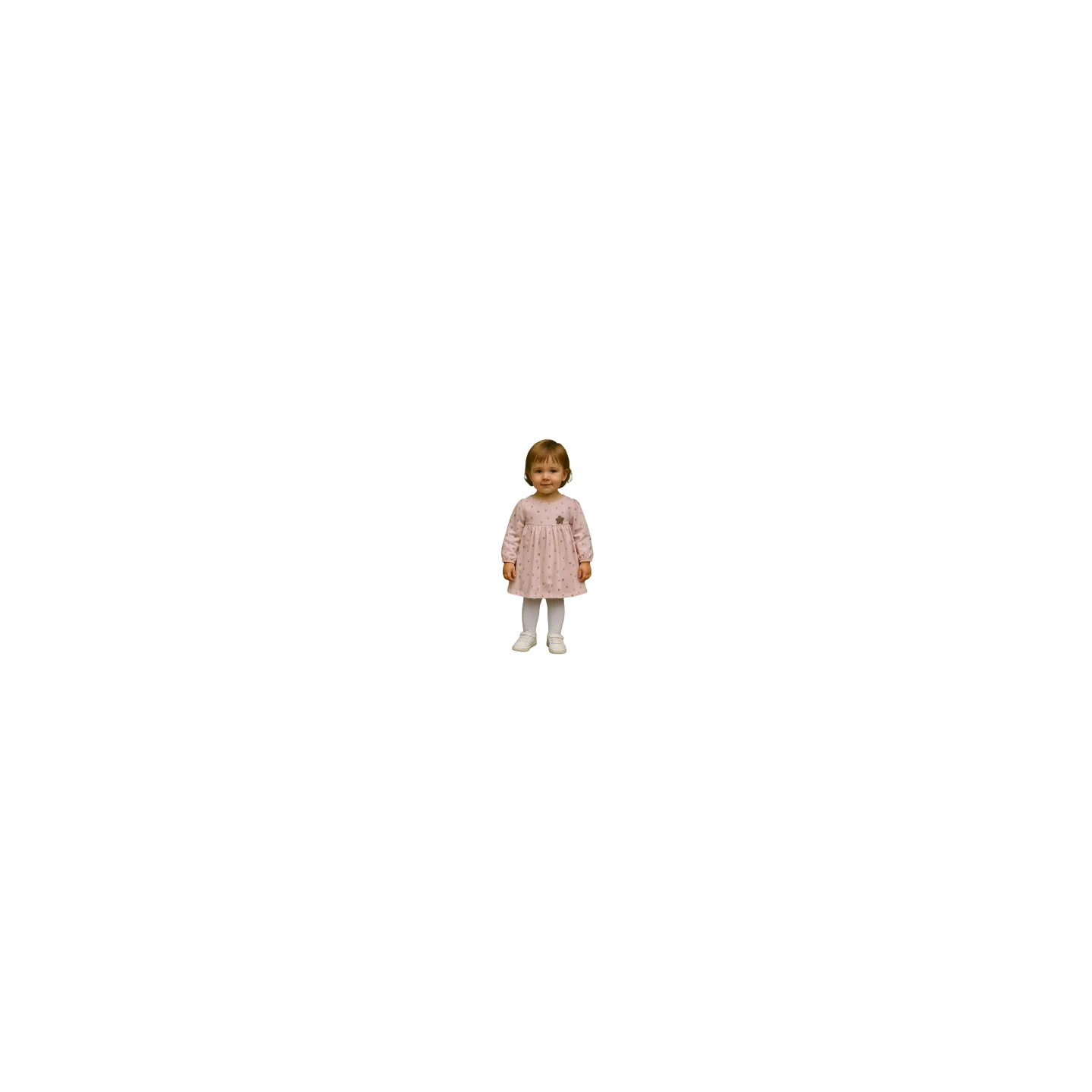 ELENA - Robe rose champignons 1 - 4 ans