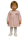 ELENA - Robe rose champignons 1 - 4 ans