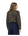 EOM -Marinière MARTHE FOND INDIGO RAYE VERT