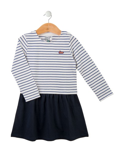 EOM - EFILONA Robe EF FOND NATUREL RAYE INDIGO