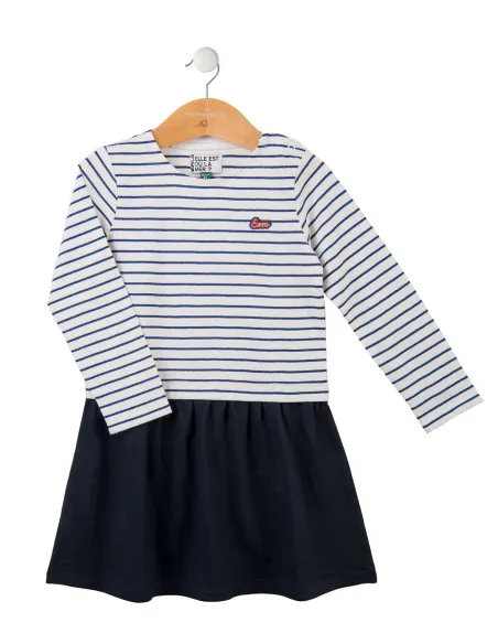 EOM - EFILONA Robe EF FOND NATUREL RAYE INDIGO
