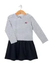 EOM - EFILONA Robe EF FOND NATUREL RAYE INDIGO
