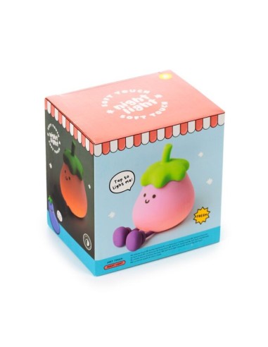 PUCKATOR - Veilleuse LED & Support Téléphone - Foodiemals Aubergine