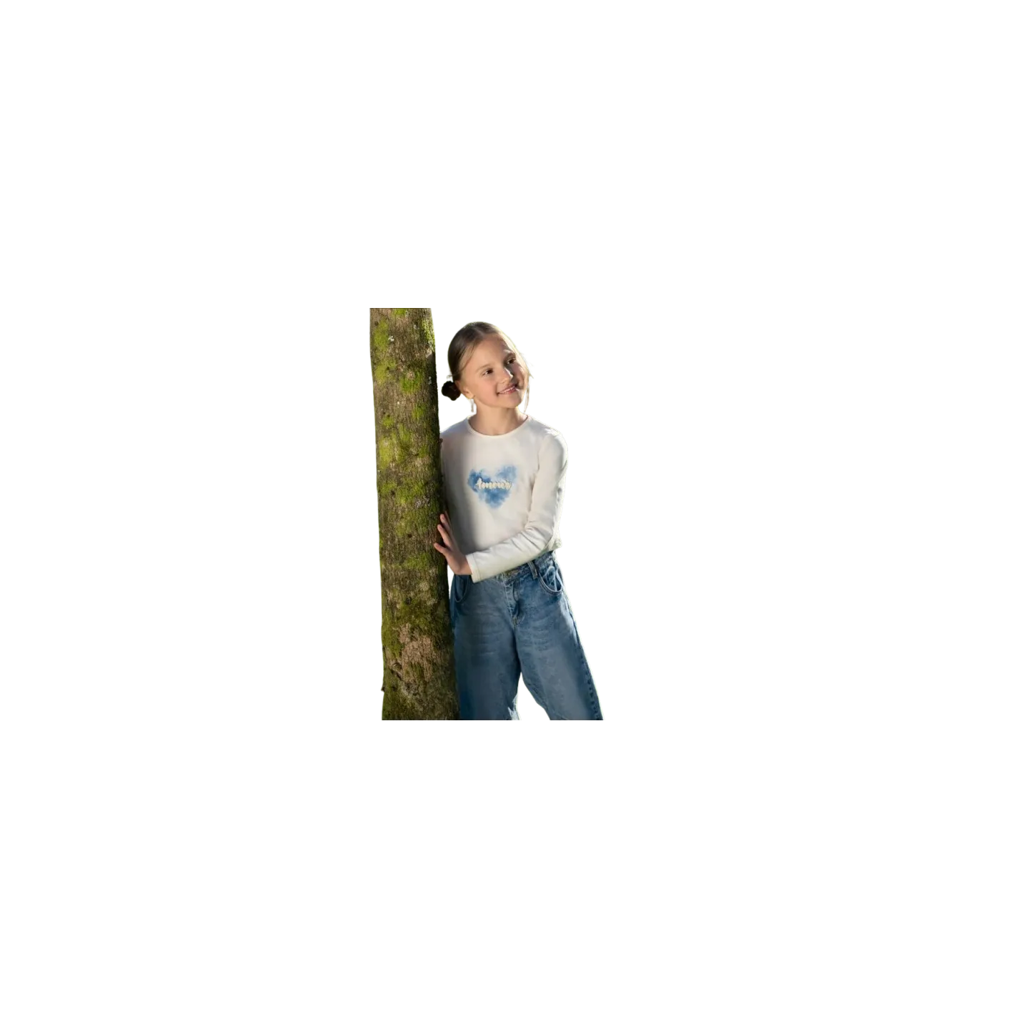 ATIVO - Tee-shirt Amour blanc 4 - 14 ans