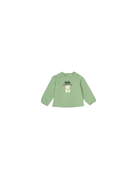 ATIVO - Sweat Sans Capuche Helloo vert 6-36M