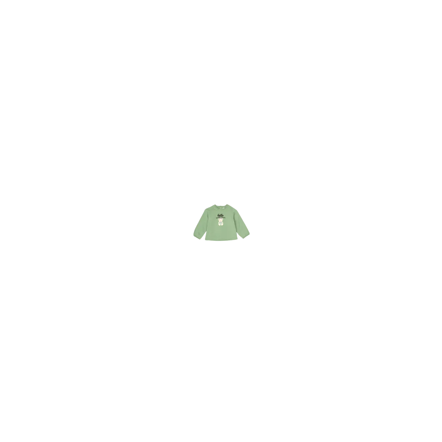 ATIVO - Sweat Sans Capuche Helloo vert 6-36M