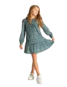 ATIVO - Robe Verte imprimée 4 -12 ans