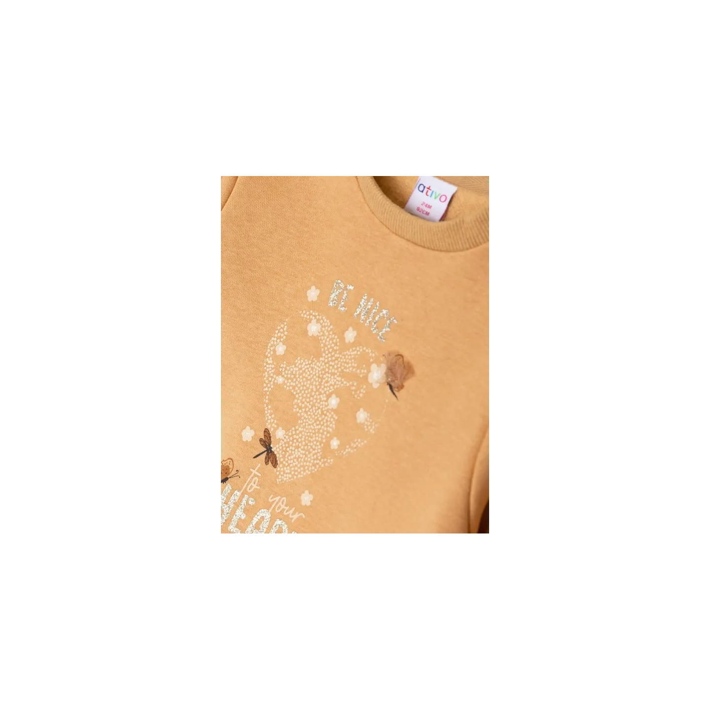 ATIVO - Robe sweat Be Nice camel 12 - 36 mois pas cher |La Boîte de Magie Nice