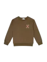 ATIVO - Sweat sans capuche Perfection  kaki 6 - 16 ans