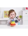 IMAGINOVO - Jeu enfant tour pingouin formes empilables bois +12 mois 7 pieces 18x12x12 cm | La Boite de Magie Nice
