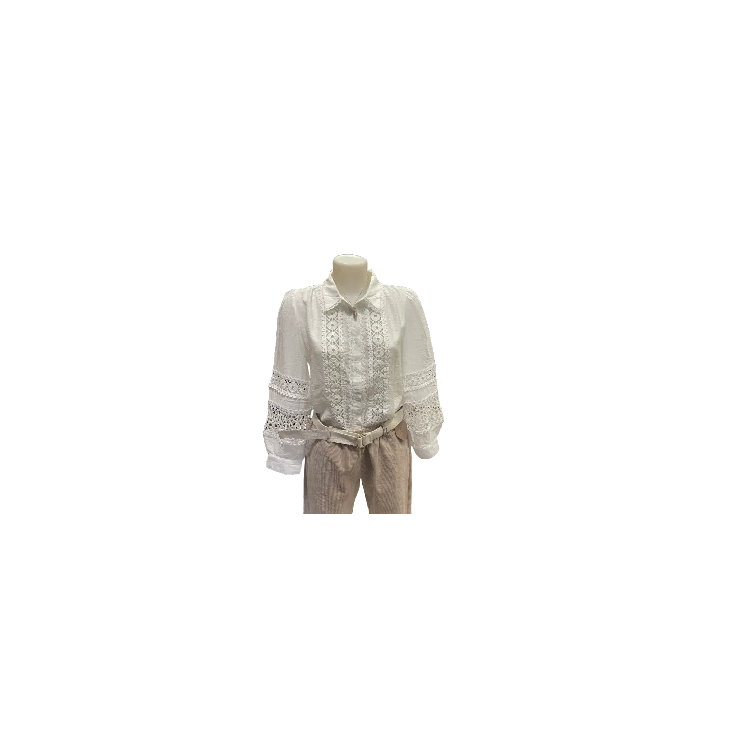 BAHE - Chemise blanche broderie Q3074