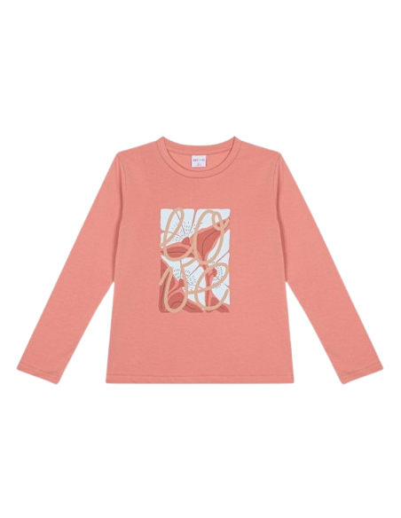 ATIVO - Tee-shirt Love terracotta 4 - 12ans pas  cher| La Boite de Magie Nice