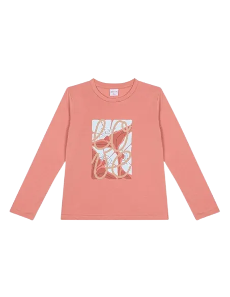 ATIVO - Tee-shirt Love terracotta 4 - 12ans pas  cher| La Boite de Magie Nice
