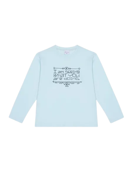 ATIVO - Tee-shier I am seeing bleu 4 - 14ans