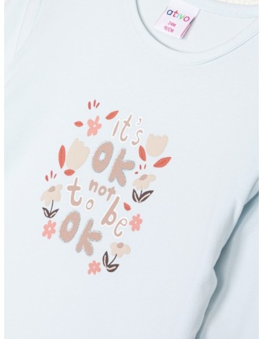 ATIVO - Tee-shirt It's Ok bleu clair 6 - 36 mois pas cher|La Boite de Magie Nice