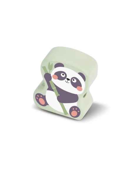 IMAGINOVO -  Perles d'animaux a enfiler bois +24 mois 13 pieces 27x6,5x6,5 cm