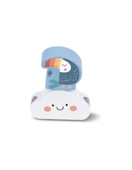 IMAGINOVO -  Perles d'animaux a enfiler bois +24 mois 13 pieces 27x6,5x6,5 cm